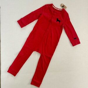 The Black Dog Lil Kids Holiday Onesie Aquinnah Red 2T NEW!